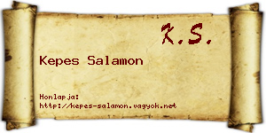Kepes Salamon névjegykártya